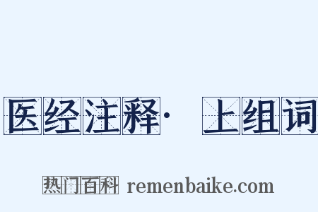 医经注释·上组词是什么意思的图片